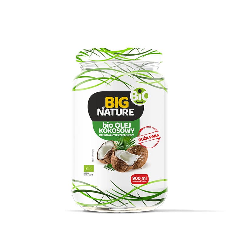 BIG NATURE Olej kokosowy rafinowany BIO. 31,10 zl/l