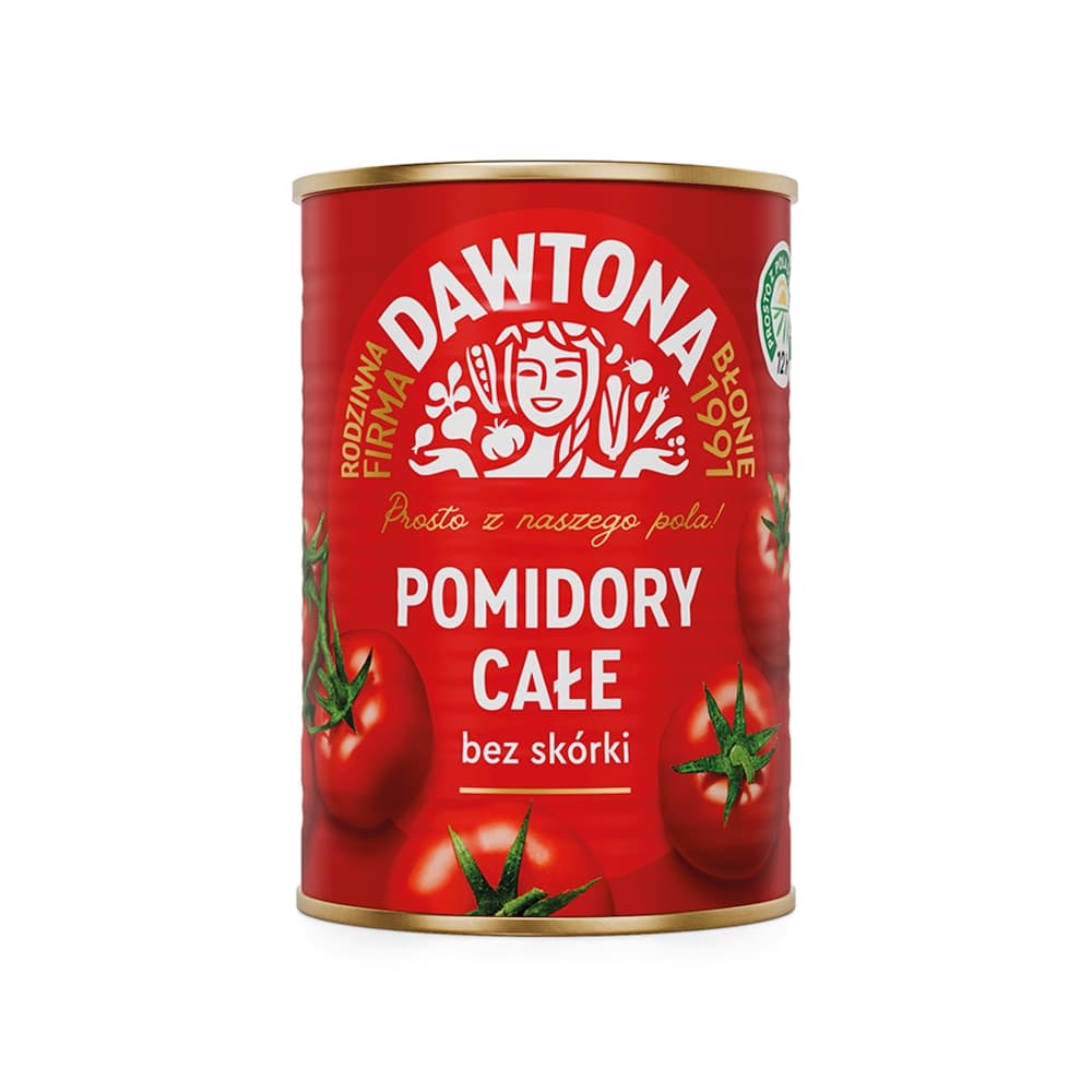 DAWTONA Pomidory cale w zalewie bez skorki. 12,48 zl/kg