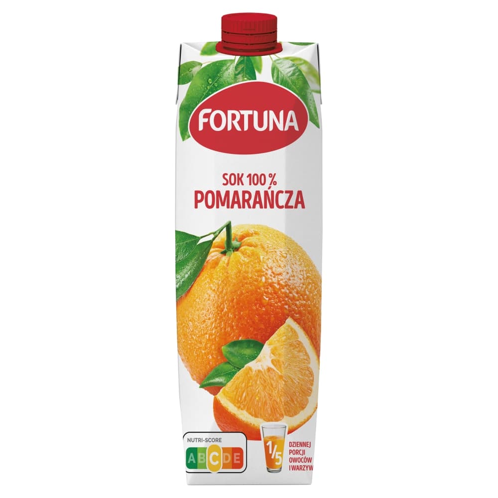 FORTUNA Sok 100% pomarancza. 7,29 zl/l