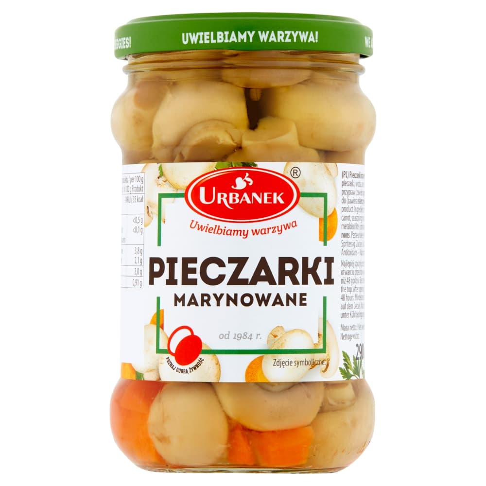 URBANEK Pieczarki marynowane. 28,93 zl/kg