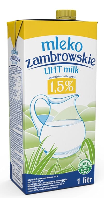 ZAMBROWSKIE Mleko UHT 1,5%. 4,19 zl/l