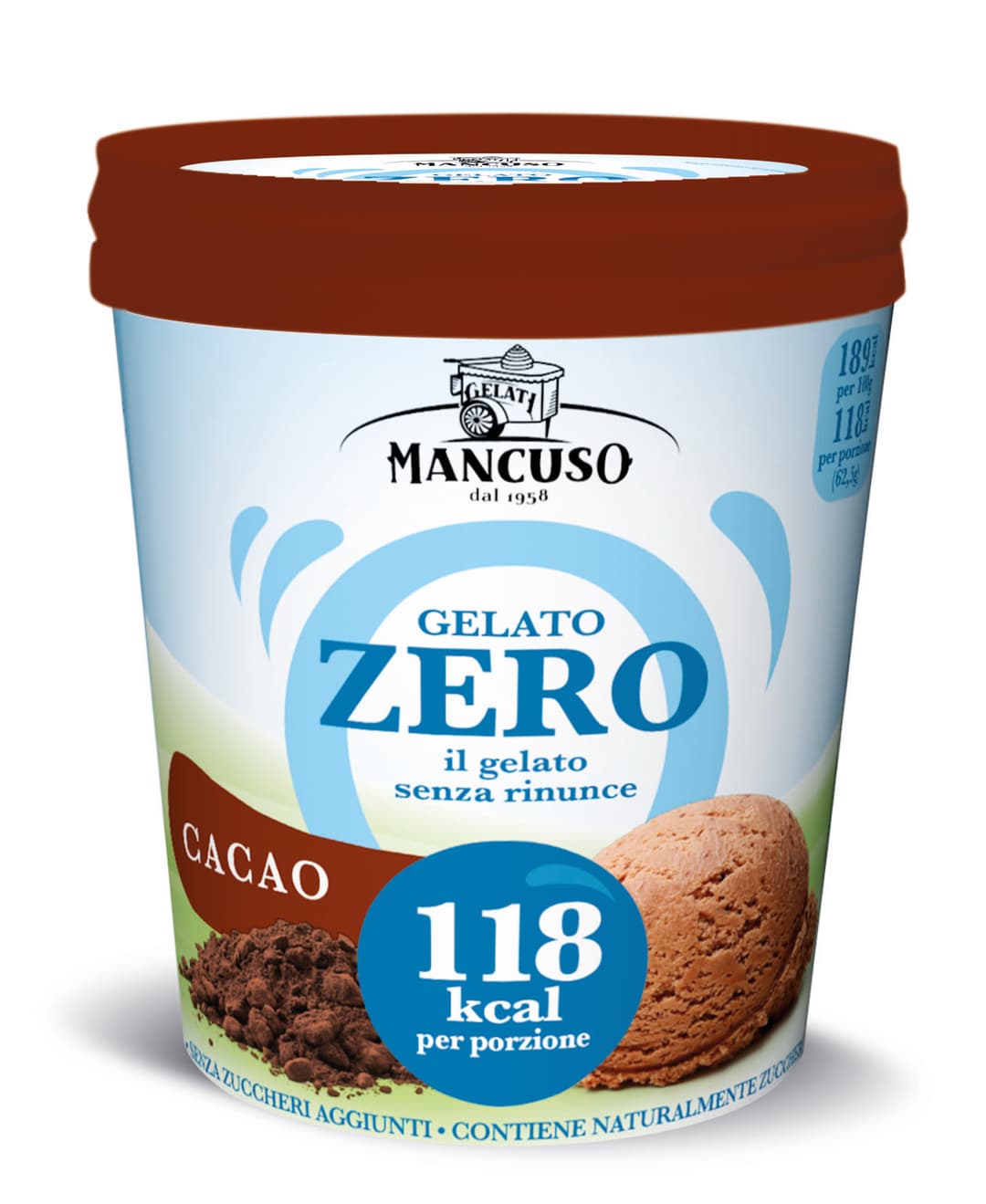MANCUSO Lody czekoladowe bez cukru. 57,48 zl/l