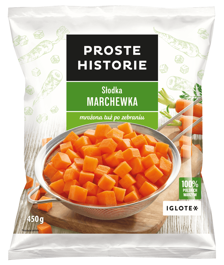 PROSTE HISTORIE Slodka marchewka kostka. 14,42 zl/kg