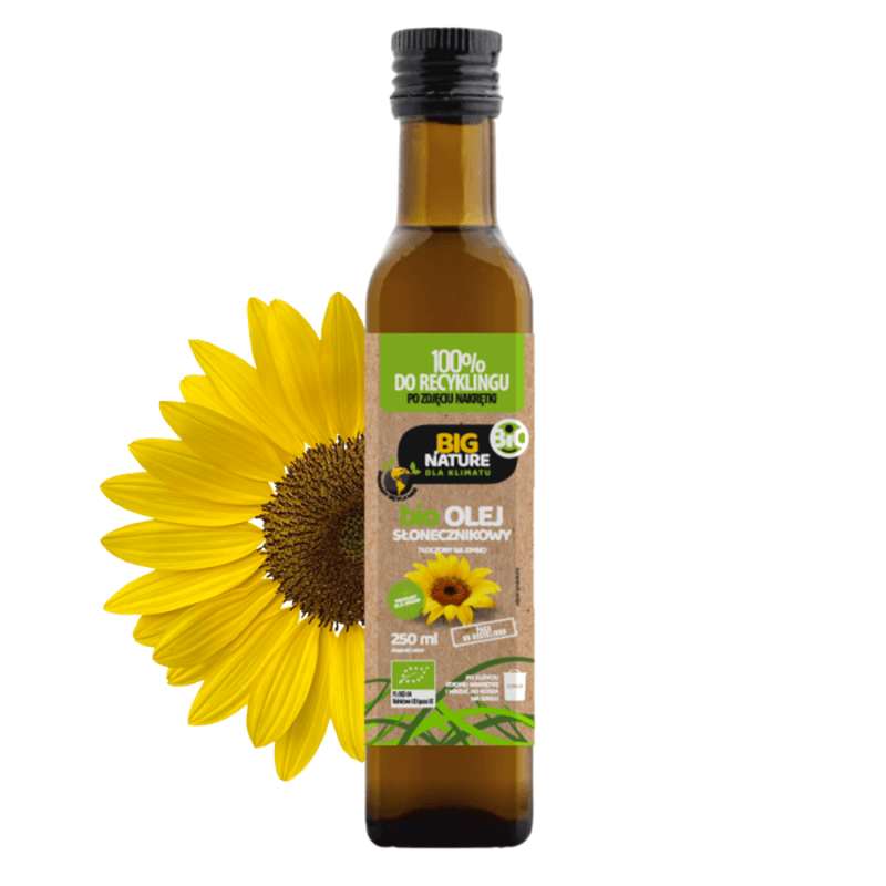 BIG NATURE Olej slonecznikowy tloczony na zimno BIO. 27,96 zl/l