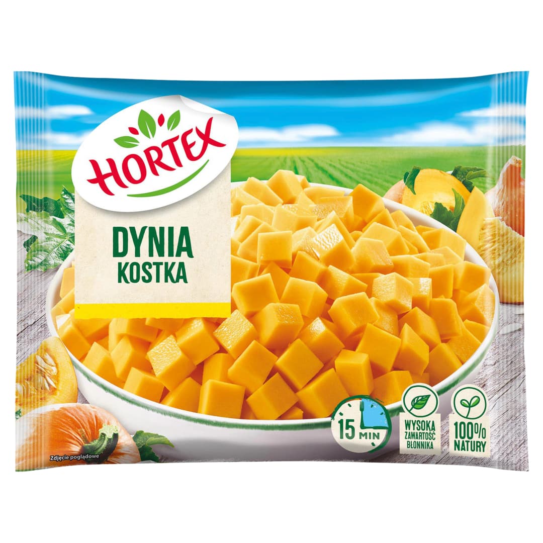 HORTEX Dynia kostka mrozona. 18,42 zl/kg
