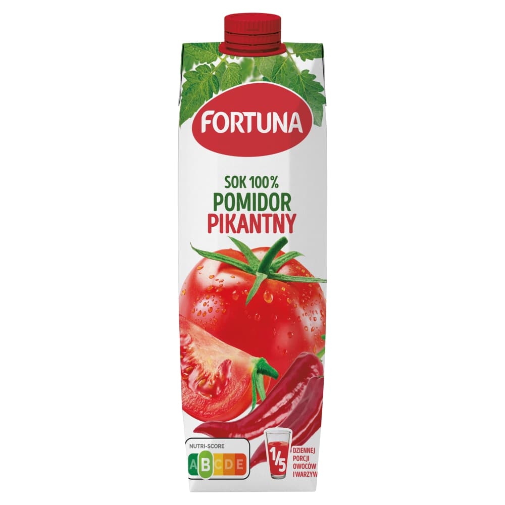 FORTUNA Sok 100% pomidor pikantny. 4,69 zl/l