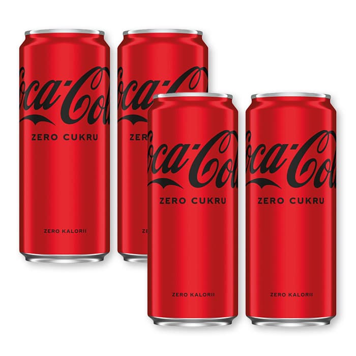 COCA-COLA ZERO Napoj gazowany bez cukru puszka x4.