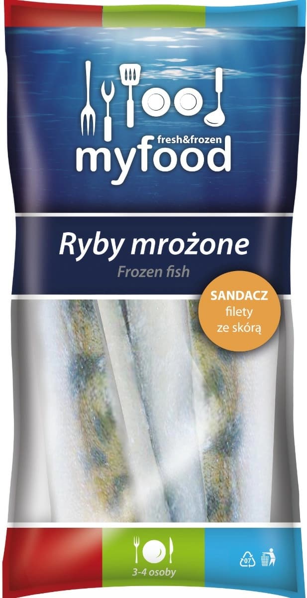 MYFOOD Sandacz filety ze skora mrozone. 95,53 zl/kg