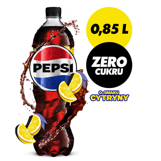 PEPSI COLA ZERO Napoj gazowany o smaku cytryny bez cukru. 7,05 zl/l