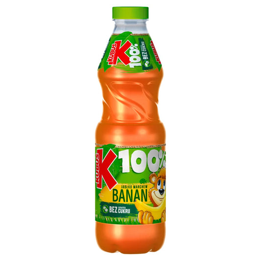 KUBUS 100% Sok banan marchew jablko. 5,87 zl/l