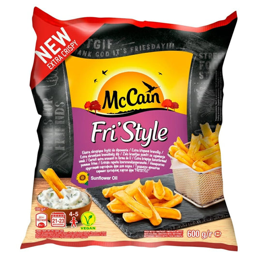 MCCAIN FRI'STYLE Ekstra chrupiace frytki do dipowania mrozone. 19,82 zl/kg