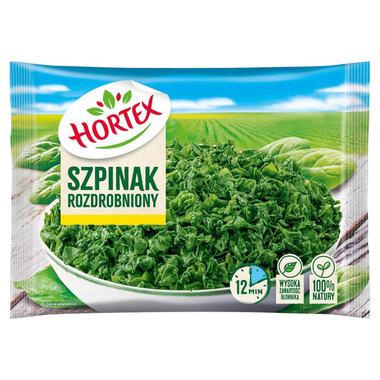 HORTEX Szpinak rozdrobniony mrozony. 14,42 zl/kg