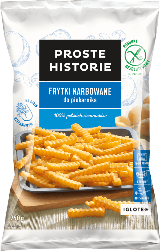 PROSTE HISTORIE Frytki karbowane do piekarnika. 12,79 zl/kg