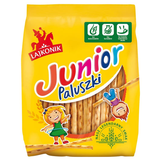 LAJKONIK JUNIOR Paluszki o smaku waniliowym. 22,17 zl/kg