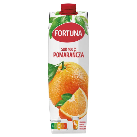 FORTUNA Sok 100% pomarancza. 7,29 zl/l