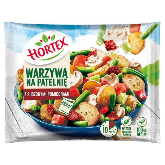 HORTEX Warzywa na patelnie z suszonymi pomidorami mrozone. 18,48 zl/kg