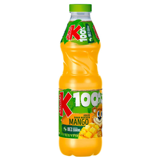 KUBUS 100% Sok banan-marchew-mango-jablko. 5,52 zl/l