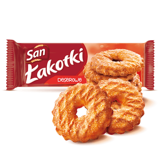 SAN LAKOTKI Ciastka deserowe z cukrem. 33,87 zl/kg