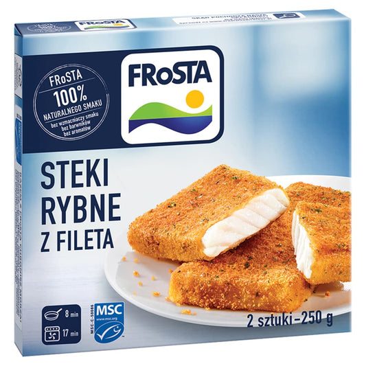 FROSTA Steki rybne mrozone 2 szt.. 46,36 zl/kg